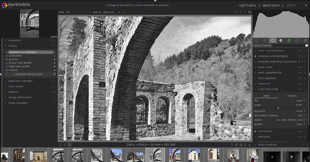 how to use darktable with gimp